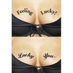 SexShop - Tatuaże czasowe na dekolt - Ta-Ta-Toos Feeling Lucky? & Lucky You - online