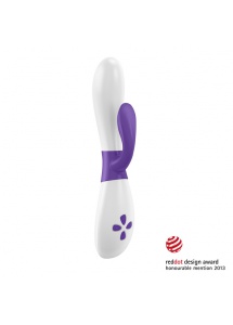SexShop - Dwukolorowy wibrator ze stymulatorem łechtaczki - Ovo K2 Rabbit Vibrator  Fioletowo Biały - online