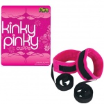 SexShop - Różowe kajdanki dla początkujących - Kinky Pinky Cuffs with Tethers - online