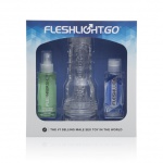 SexShop - Kompaktowy 3-częściowy zestaw do masturbacji - Fleshlight GO Value Pack Torque Krystaliczny - online