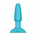 SexShop - Plug analny rotujący i wibrujący sterowany zdalnie - Bvibe Rimming Remote Control Plug  Niebieski - online