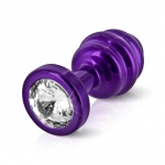 SexShop - Prążkowany ozdobny plug analny - Diogol Ano Butt Plug Ribbed  Purple 25mm Fioletowy - online