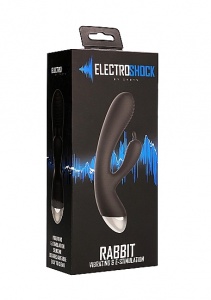 Wibrator z ELEKTROSTYMULACJĄ łechtaczki  - E-Stimulation Rabbit Vibrator - Black