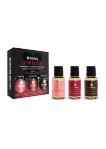 SexShop - Zestaw jadalnych olejków do masażu - Dona Flavored Massage Gift Set (3 x 30 ml)  - online
